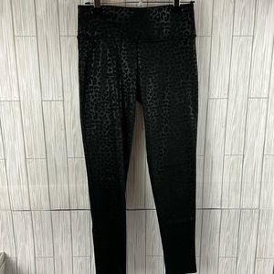 Vince Camuto Black Leopard Leggings